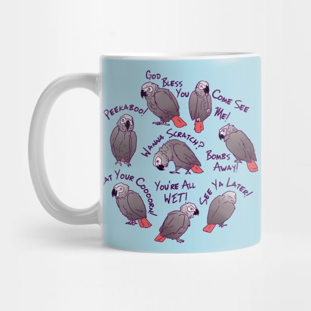 African Grey Parrots Funny Talking Sayings by Einstein Parrot
